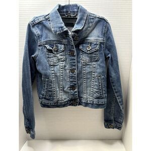 Forever 21‎ Girls Jean Jacket Medium Wash Size Small 7/8